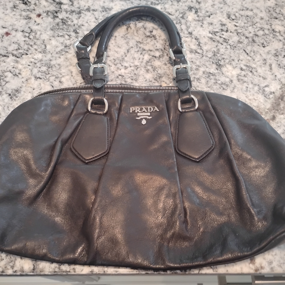 Prada Black Tote with Timeless Design and Functional And Spotless LEATHER
